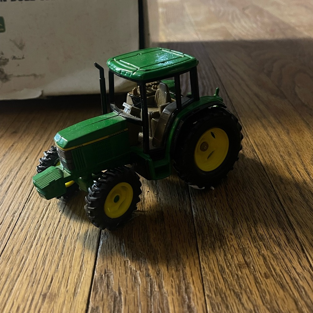 Johnny John Deere Porcelain Doll with Tractor and Original Box